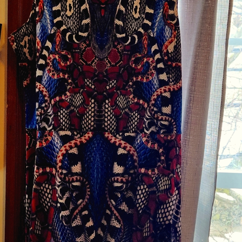 BlackMilk Snakaleidoscope Maxi Dress, Multi-color, Dimensional, XL